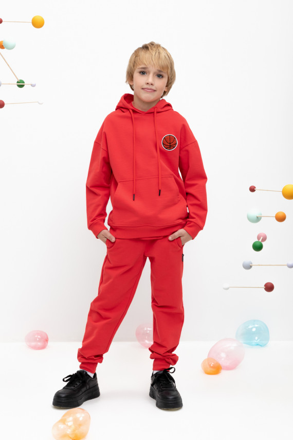 

Брюки для мальчиков CROCKID, КР 400464, цвет - красный, Брюки