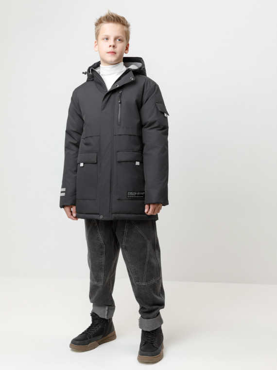 

Куртка для мальчика с утеплителем нового поколения для мальчиков CROCKID, ВК 36105/3 ГР (104-122), цвет - черный, Куртка для мальчика с утеплителем нового поколения