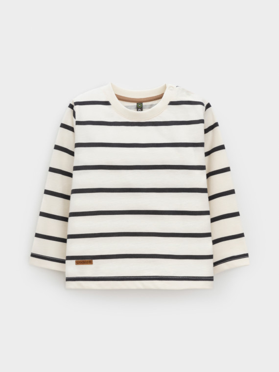 Лонгслив из натурального хлопка для мальчика для мальчиков CROCKID КР 302212 цвет - сахар 719₽