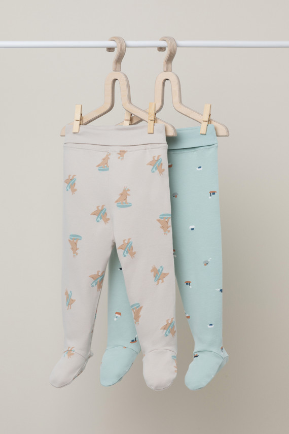 

Ползунки для новорожденных CROCKID, К 400220-2уп, цвет - голубой, Ползунки