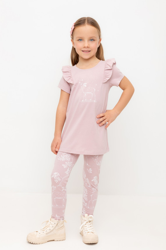 

Лосины для девочки для девочек CROCKID, КР 4074, цвет - розовый, Лосины для девочки