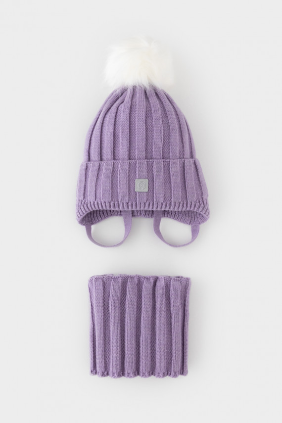 

Комплект вязаный для девочек CROCKID, КВ 22017/ш, цвет - фиолетовый, Комплект вязаный