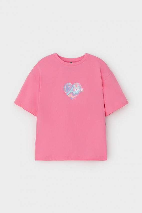 Футболка для девочек CROCKID КР 302683-1 цвет - ярко-розовый 899₽