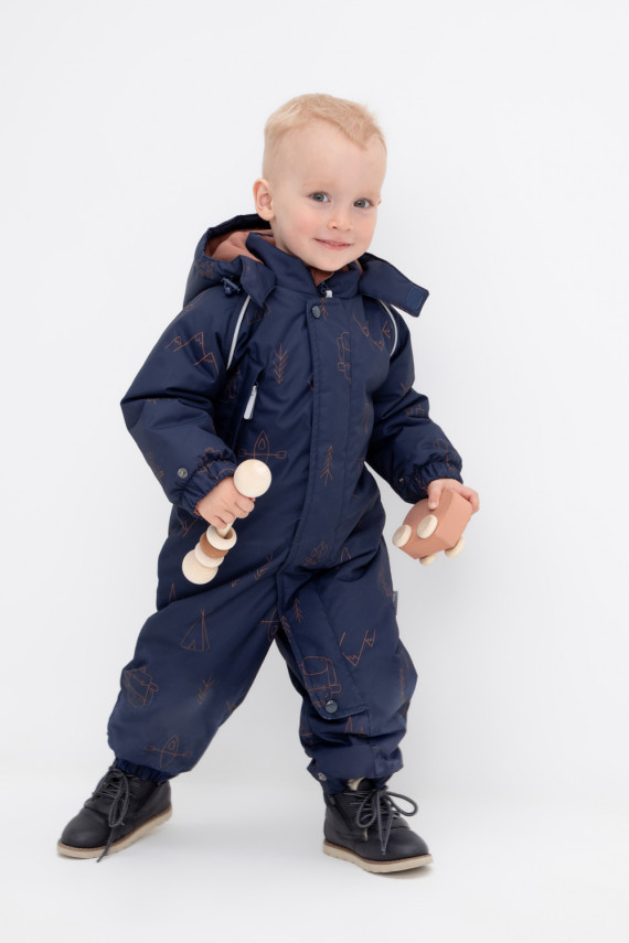 

Комбинезон детский с утеплителем нового поколения для мальчиков CROCKID, ВК 60032/н/38 Ал, цвет - темно-синий, Комбинезон детский с утеплителем нового поколения