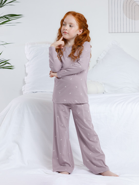 

Пижама для девочек CROCKID, К 1622, цвет - розовый, Пижама