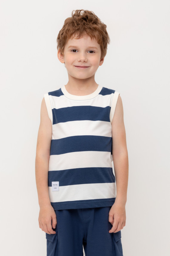 

Футболка для мальчиков CROCKID, КР 302476, цвет - темно-синий, Футболка