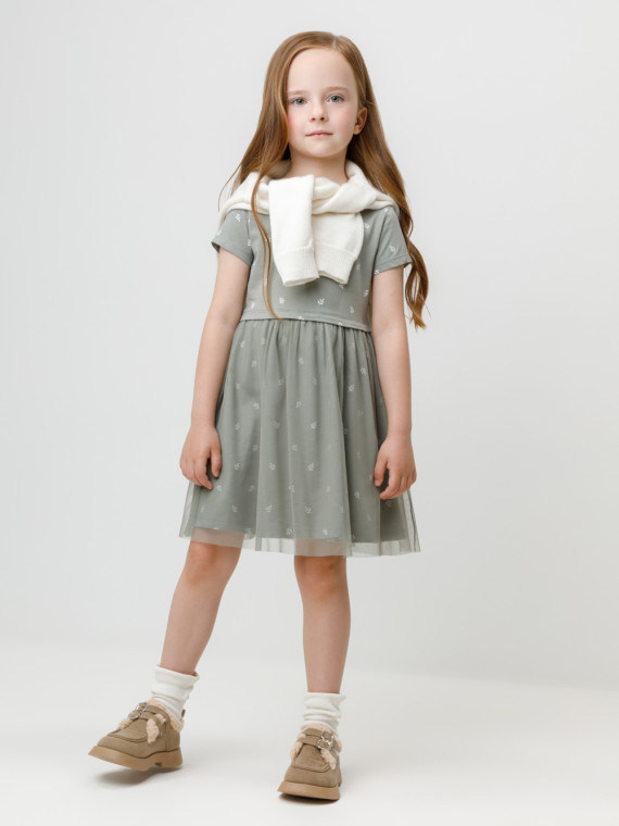 Платье для девочек CROCKID КР 5961 цвет - хаки 1199₽