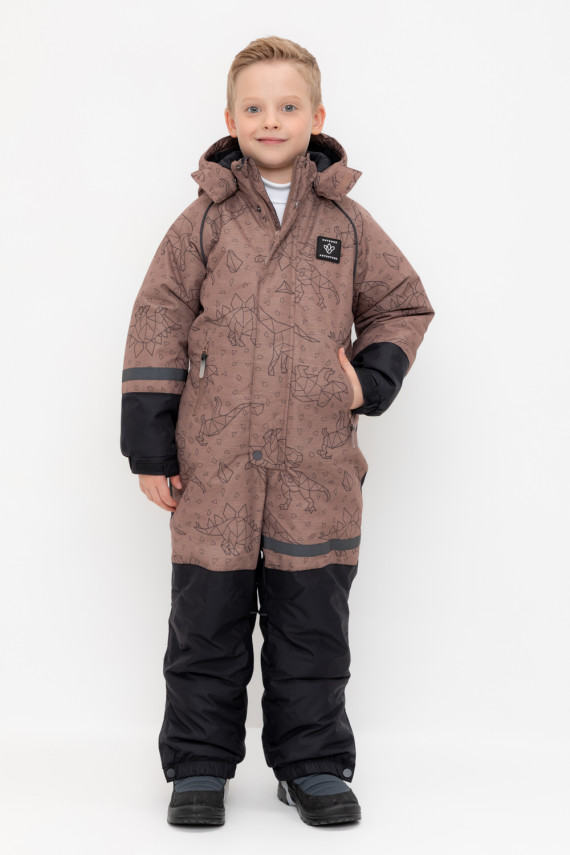 

Комбинезон для мальчика с утеплителем нового поколения для мальчиков CROCKID, ВК 60100/н/1 ГР, цвет - коричневый, Комбинезон для мальчика с утеплителем нового поколения