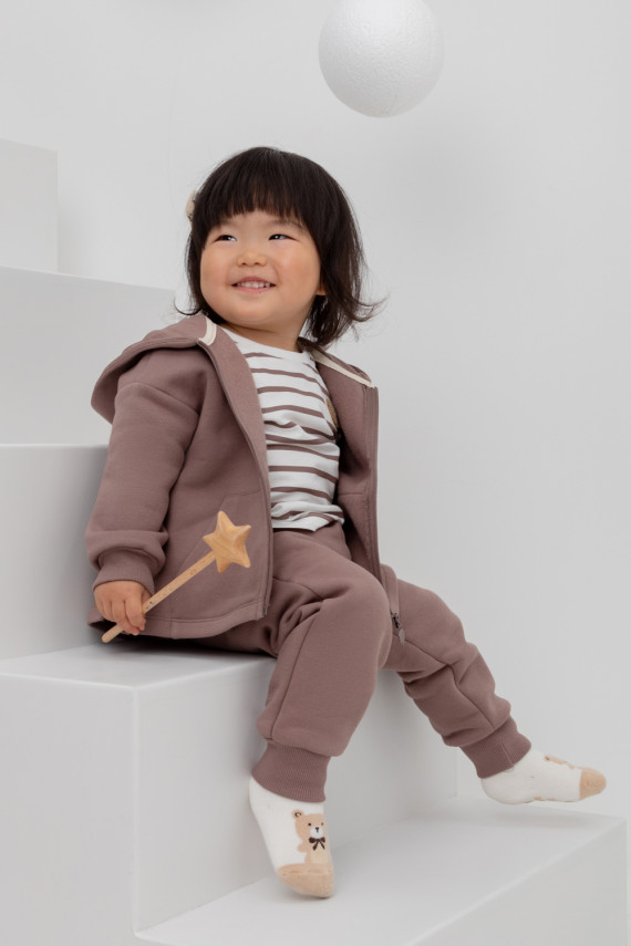 

Брюки для девочек CROCKID, КР 400598, цвет - коричневый, Брюки