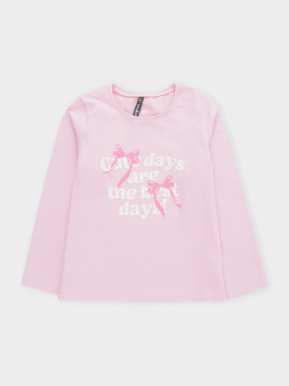 

Лонгслив для девочки для девочек CROCKID, КР 302831-1, цвет - светло-розовый, Лонгслив для девочки