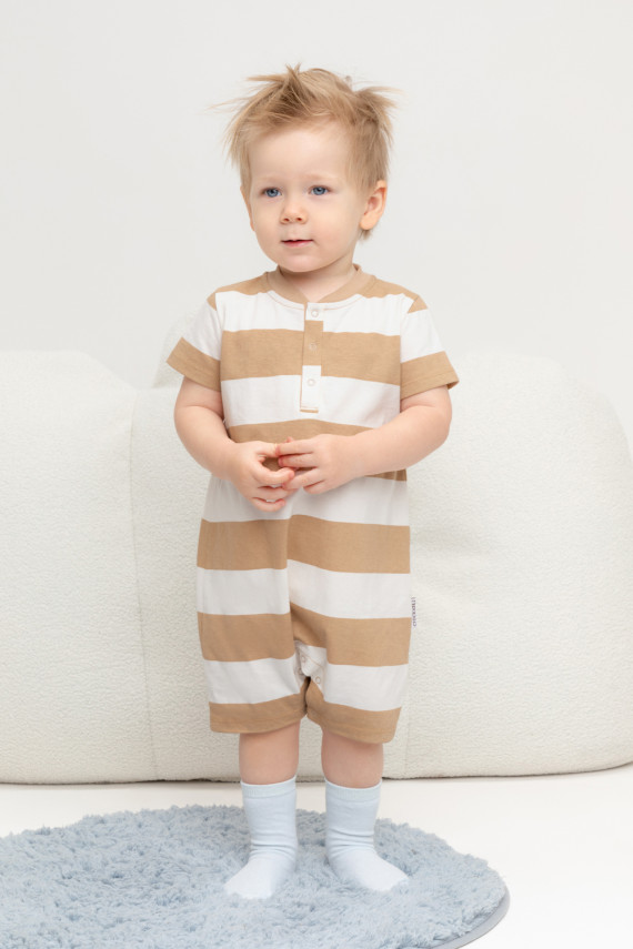 

Полукомбинезон для мальчиков CROCKID, КР 6502, цвет - бежевый, Полукомбинезон