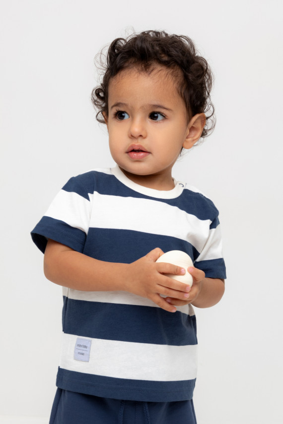 

Футболка для мальчиков CROCKID, КР 302374, цвет - синий, Футболка