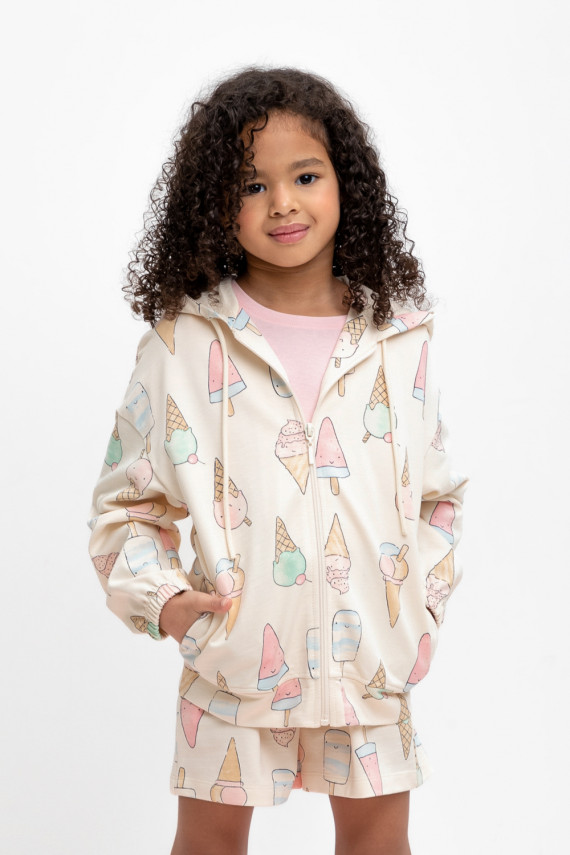 Толстовка на молнии для девочки для девочек CROCKID КР 302432 цвет - светло-розовый 1899₽