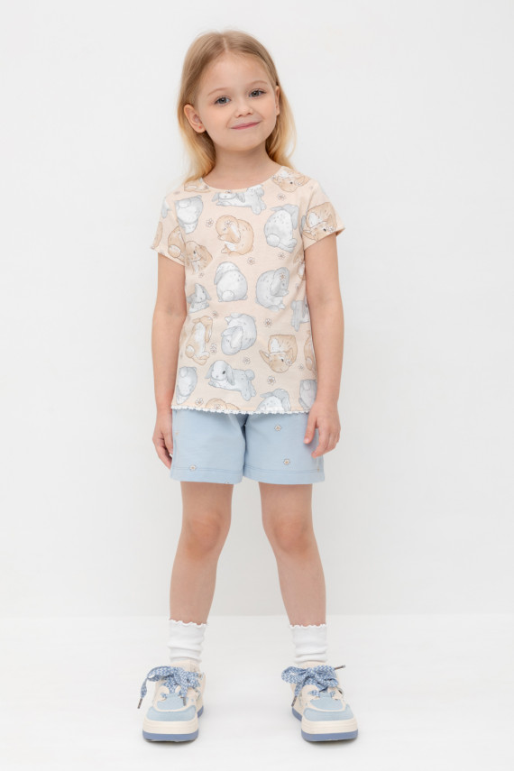 Шорты для девочек CROCKID КР 400679-1 цвет - голубой 599₽