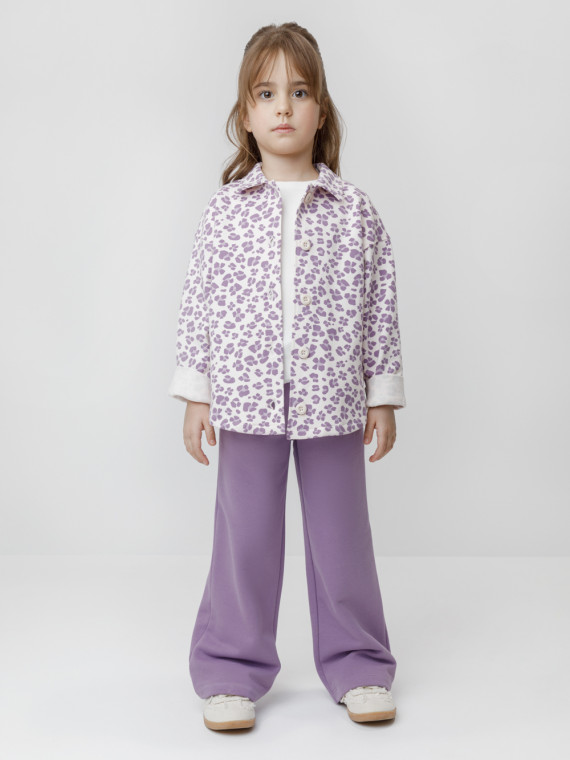 

Брюки для девочек CROCKID, КР 400928, цвет - фиолетовый, Брюки