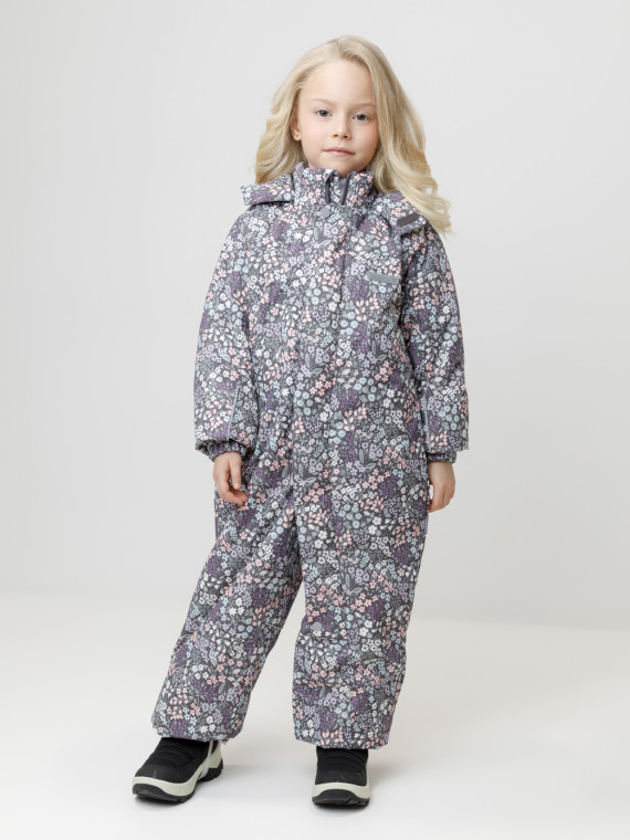 

Демисезонный комбинезон для девочки с утеплителем для девочек CROCKID, ВК 60069/н/8 УЗГ, цвет - темно-серый, Демисезонный комбинезон для девочки с утеплителем