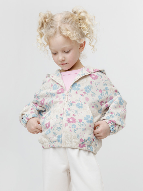 

Толстовка для девочек CROCKID, КР 302995, цвет - светло-бежевый, Толстовка