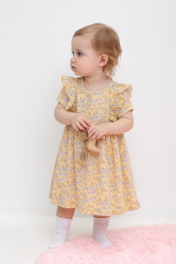 

Платье для девочек CROCKID, КР 5733, цвет - желтый, Платье