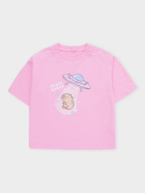 

Футболка для девочек CROCKID, КР 302931, цвет - розовый, Футболка