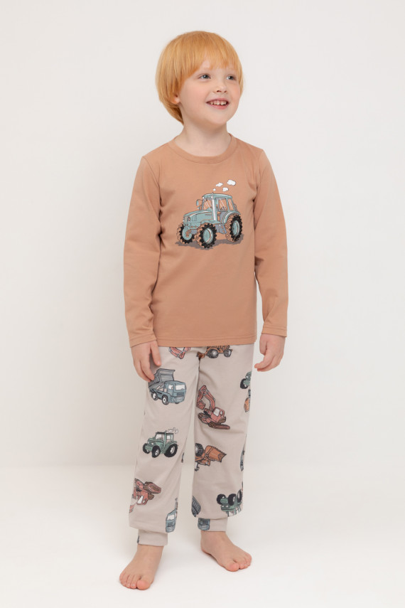 

Пижама для мальчиков CROCKID, К 1606, цвет - коричневый, Пижама