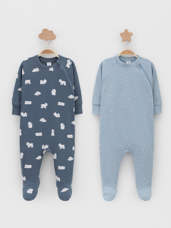 Комбинезон для новорожденных CROCKID К 6444-2уп цвет - синий 1439₽