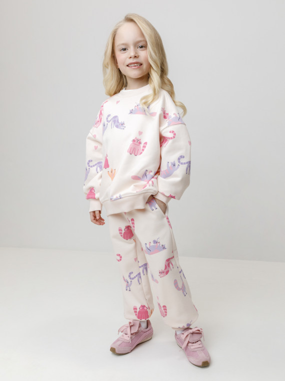 

Брюки для девочек CROCKID, КР 400902, цвет - сахар, Брюки