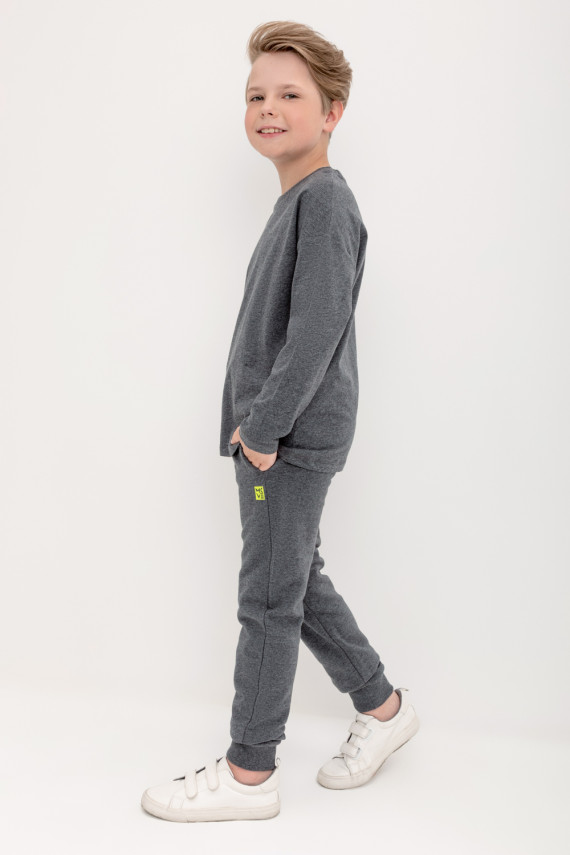 Брюки для мальчиков CROCKID КР 400608 цвет - темно-серый 849₽