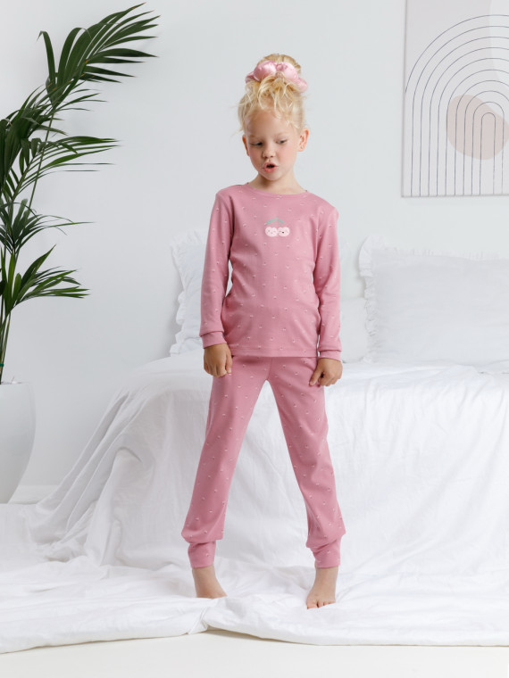 

Пижама для девочек CROCKID, К 1621, цвет - розовый, Пижама