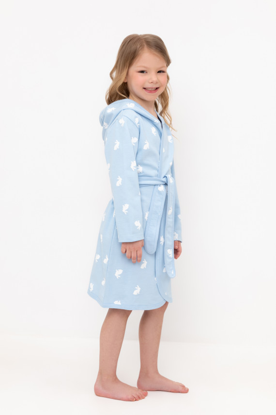 

Халат для девочек CROCKID, К 5763-1, цвет - светло-голубой, Халат