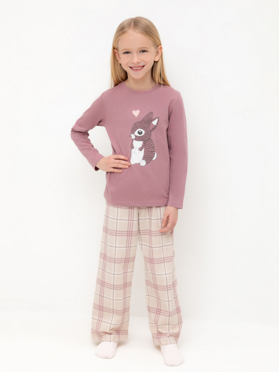 Пижама для девочек CROCKID К 1623 цвет - розовый 1299₽