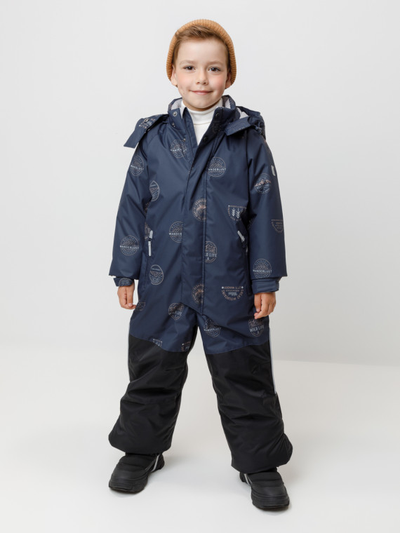 

Комбинезон зимний для мальчика с утеплителем нового поколения для мальчиков CROCKID, ВК 60127/н/6 УЗГ, цвет - темно-синий, Комбинезон зимний для мальчика с утеплителем нового поколения