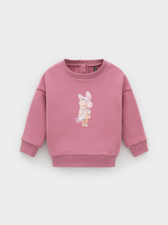 Свитшот для девочки для девочек CROCKID КР 302874 цвет - розовый 1199₽