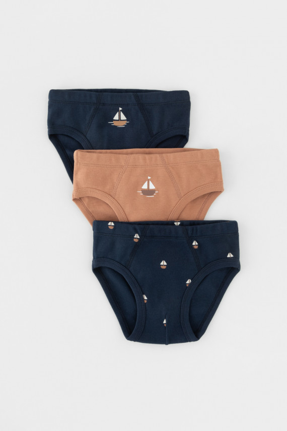 Трусы для мальчиков CROCKID К 1928-3уп цвет - коричневый 639₽