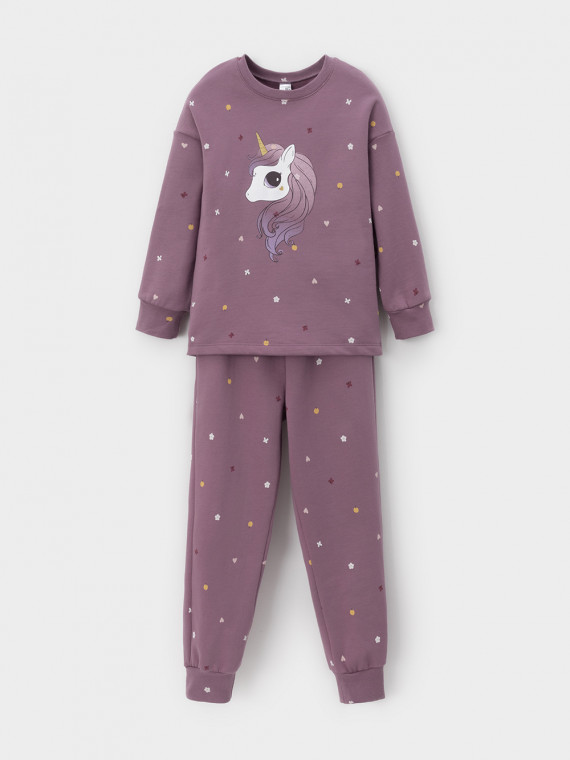 Пижама для девочек CROCKID К 1581 цвет - фиолетовый 1699₽