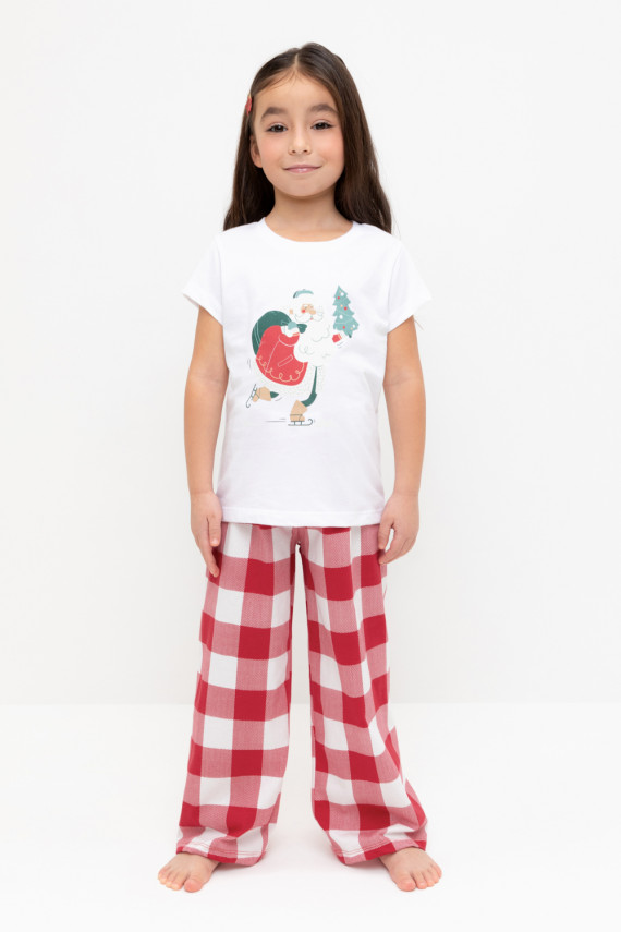 

Пижама для девочек CROCKID, К 1640, цвет - белый, Пижама