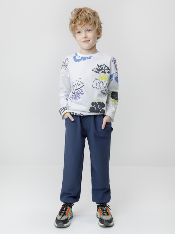 

Брюки для мальчиков CROCKID, КР 400951, цвет - синий, Брюки