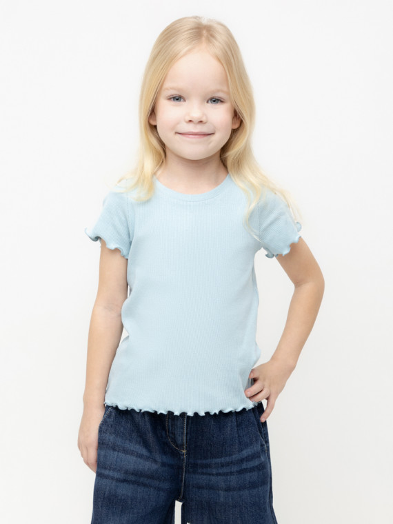Футболка для девочек CROCKID КР 301989 цвет - голубой 399₽