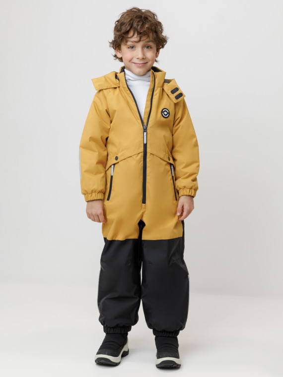 

Демисезонный комбинезон для мальчика с утеплителем для мальчиков CROCKID, ВК 60126/3 УЗГ, цвет - желтый, Демисезонный комбинезон для мальчика с утеплителем