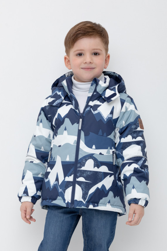 

Куртка для мальчика с утеплителем нового поколения для мальчиков CROCKID, ВК 36090/н/2 Ал, цвет - темно-синий, Куртка для мальчика с утеплителем нового поколения