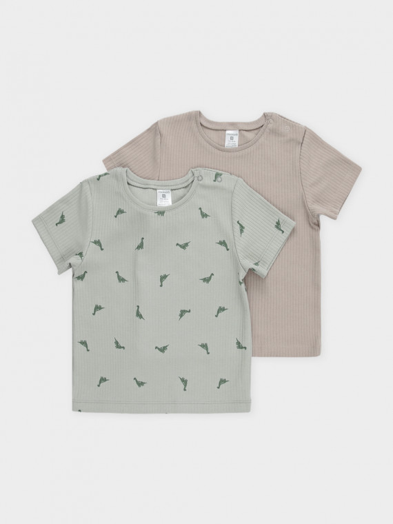 

Футболка для новорожденных CROCKID, К 302521-2уп, цвет - хаки, Футболка