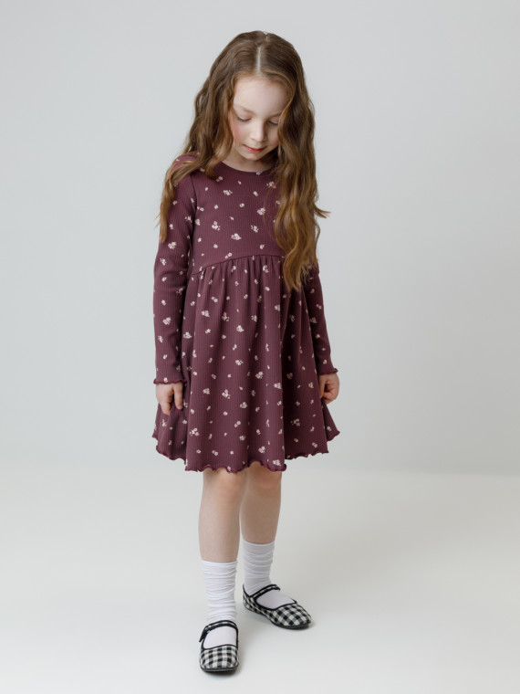 

Платье для девочек CROCKID, КР 5942, цвет - бордовый, Платье