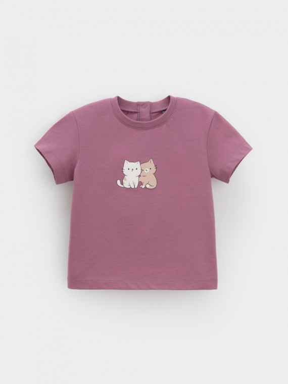 Футболка для девочек CROCKID КР 302823 цвет - бордовый 559₽