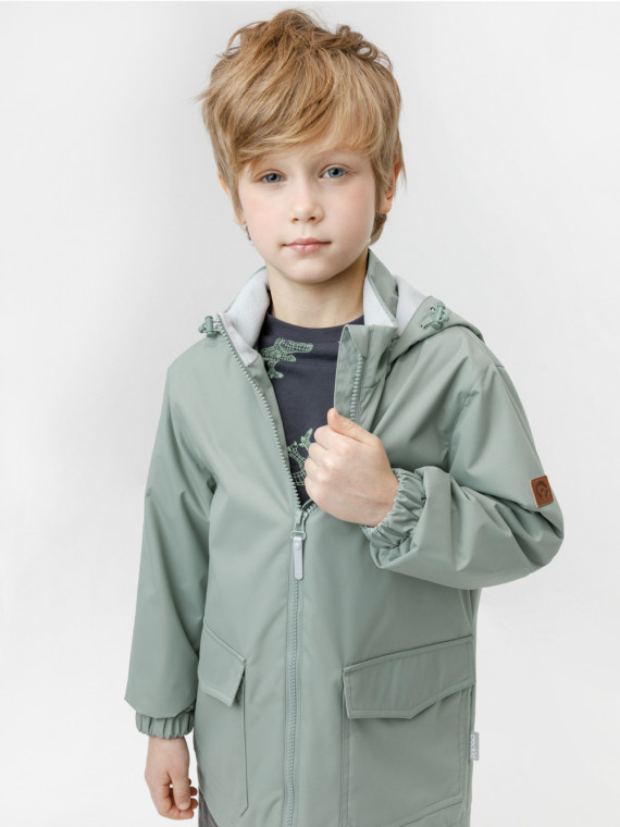 

Демисезонная куртка для мальчика с утеплителем для мальчиков CROCKID, ВК 30164/1 УЗГ, цвет - зеленый, Демисезонная куртка для мальчика с утеплителем