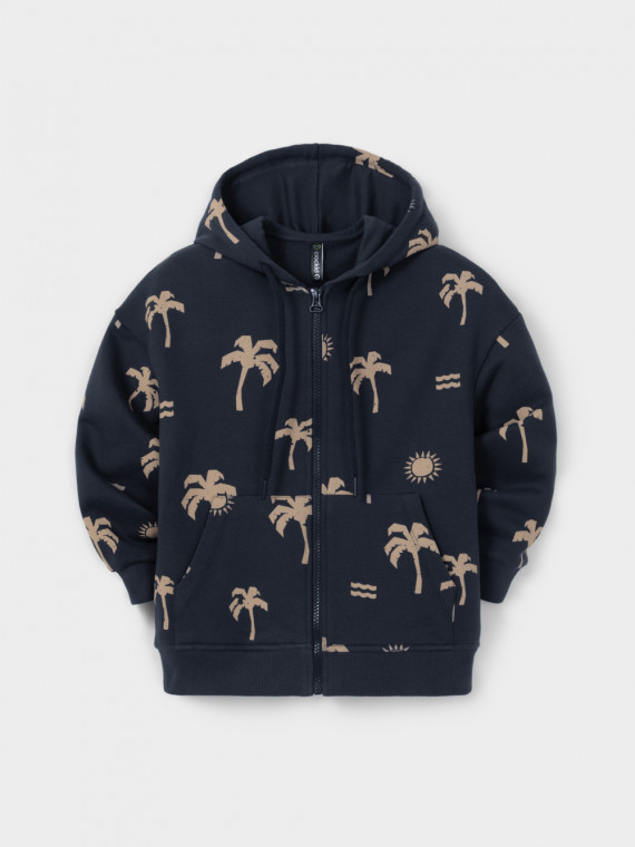 

Толстовка на молнии для мальчика для мальчиков CROCKID, КР 302987-1, цвет - темно-синий, Толстовка на молнии для мальчика