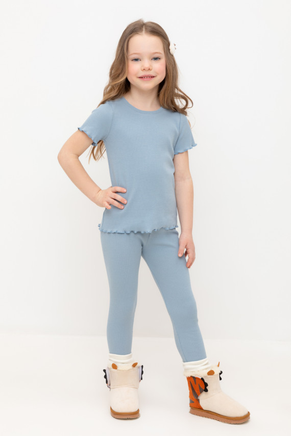 Лосины для девочки для девочек CROCKID КР 400630 цвет - голубой 449₽