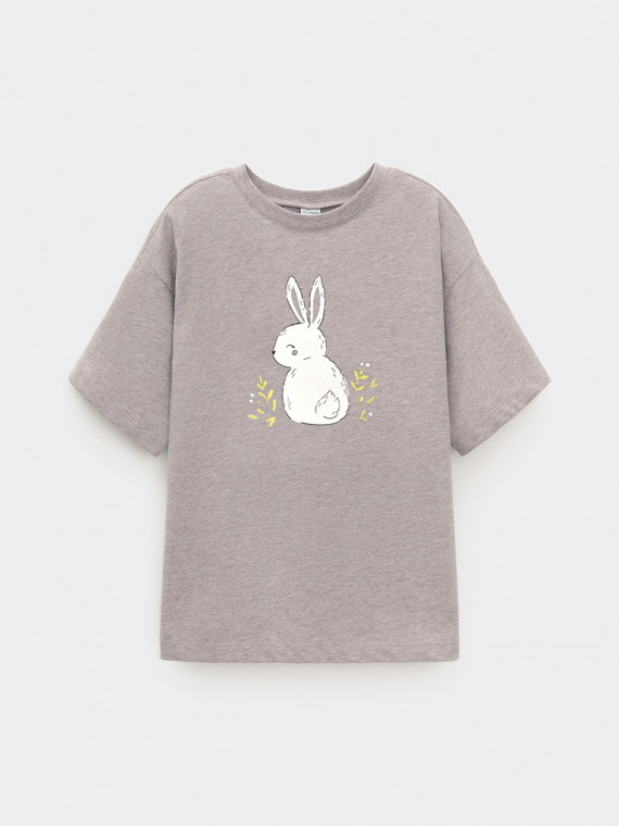 

Футболка для девочек CROCKID, К 302809, цвет - коричневый, Футболка