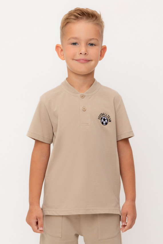 

Футболка для мальчиков CROCKID, КР 302405, цвет - бежевый, Футболка