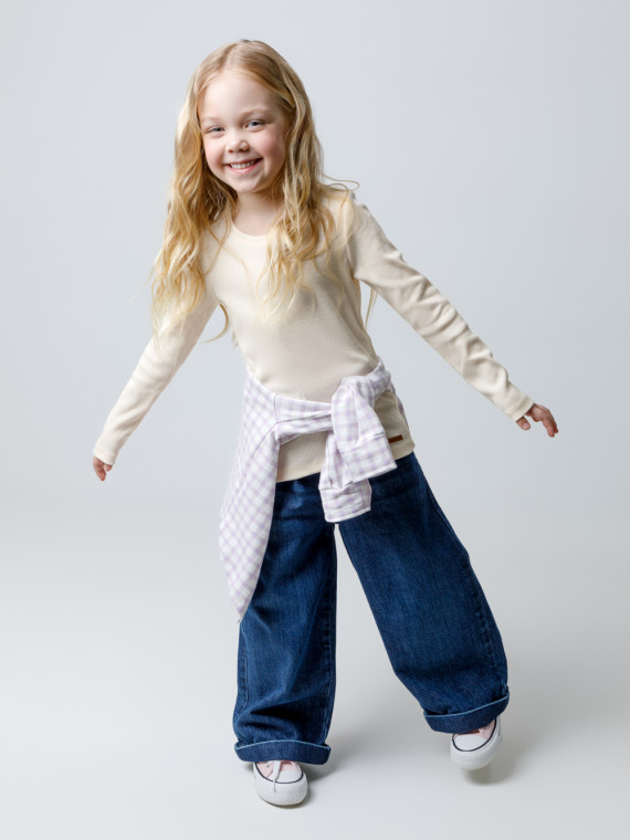 

Джемпер для девочек CROCKID, КР 302673, цвет - голубой, Джемпер