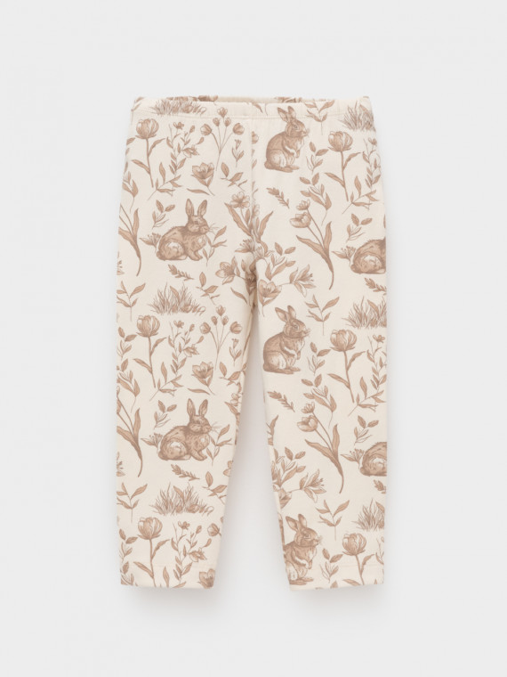 Лосины из эластичного трикотажа для девочки для девочек CROCKID КР 4321 цвет - бежевый 559₽