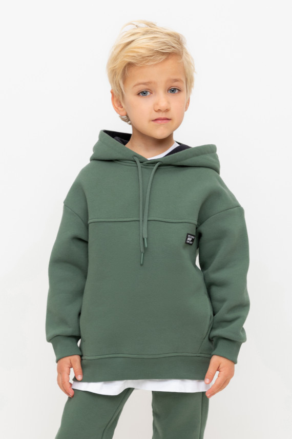 Худи с капюшоном для мальчика для мальчиков CROCKID КР 302541 цвет - зеленый 849₽